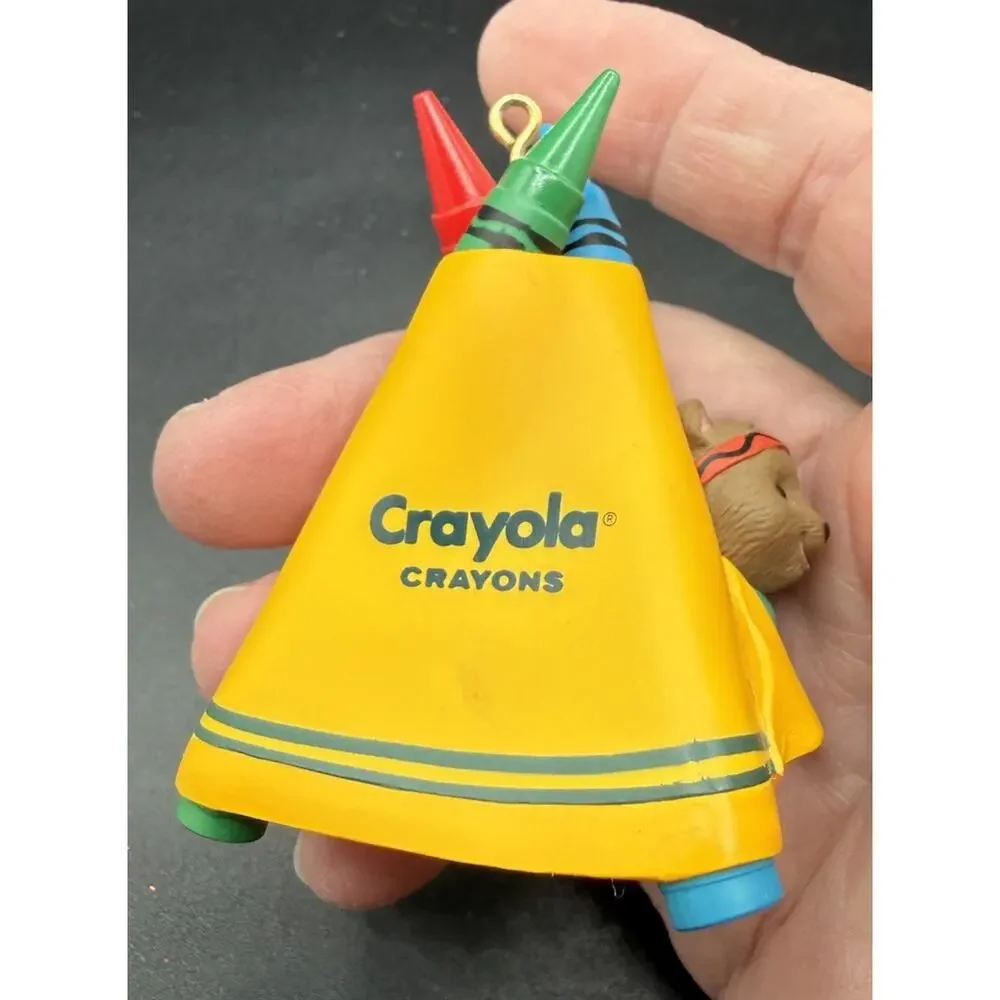 1995 Hallmark Bright 'n' Sunny Tepee Crayola Crayon Indian Mouse Ornament Lo16